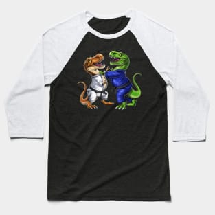 T-Rex Dinosaur Jiu-Jitsu Wrestlers Baseball T-Shirt